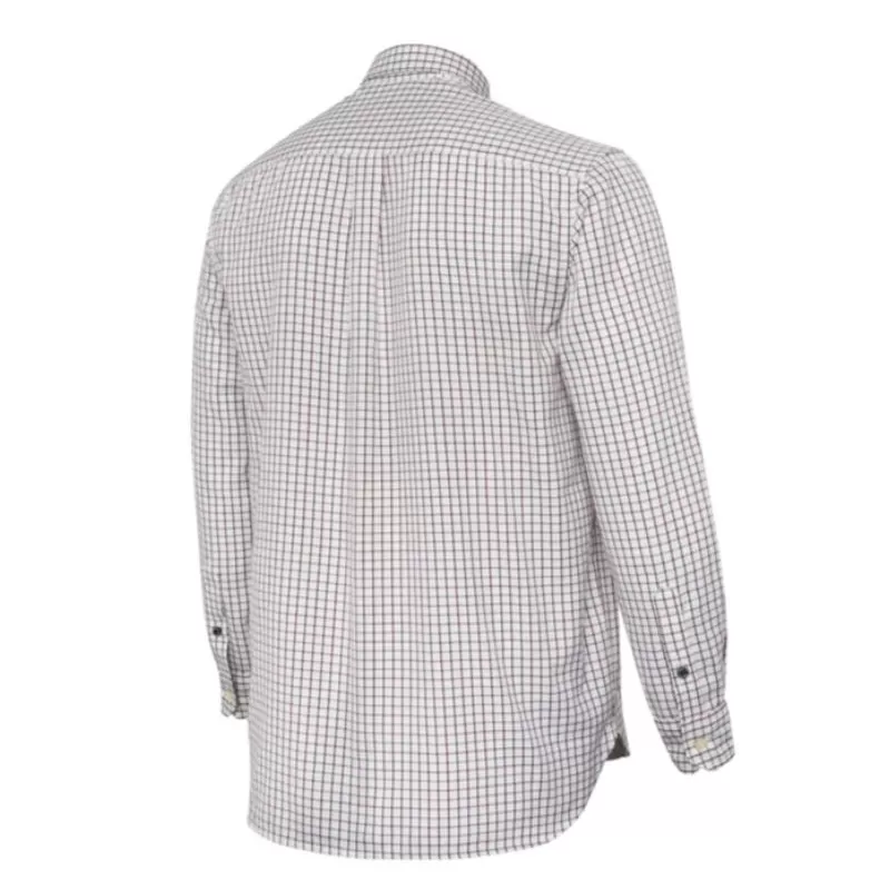 Camisa de manga comprida xadrez branca e verde Beretta Charlow