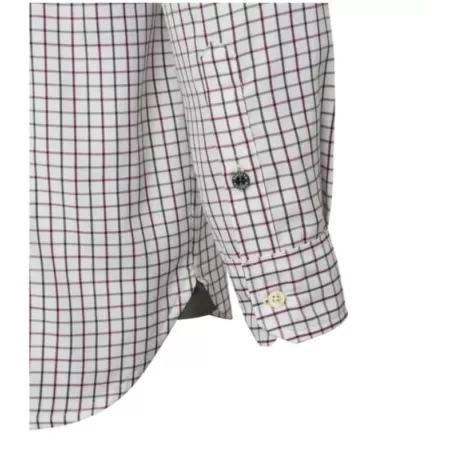 Camisa de manga comprida xadrez branca e verde Beretta Charlow