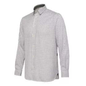 Beretta Camisa Charlow White & Green Check Manga Larga