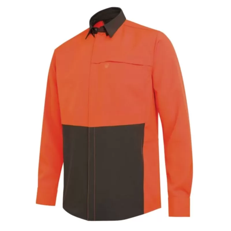 Camisa Beretta Resistente a Espinhos Marrom Casca e Laranja Camisa Beretta Resistente a Espinhos Marrom Casca e Laranja