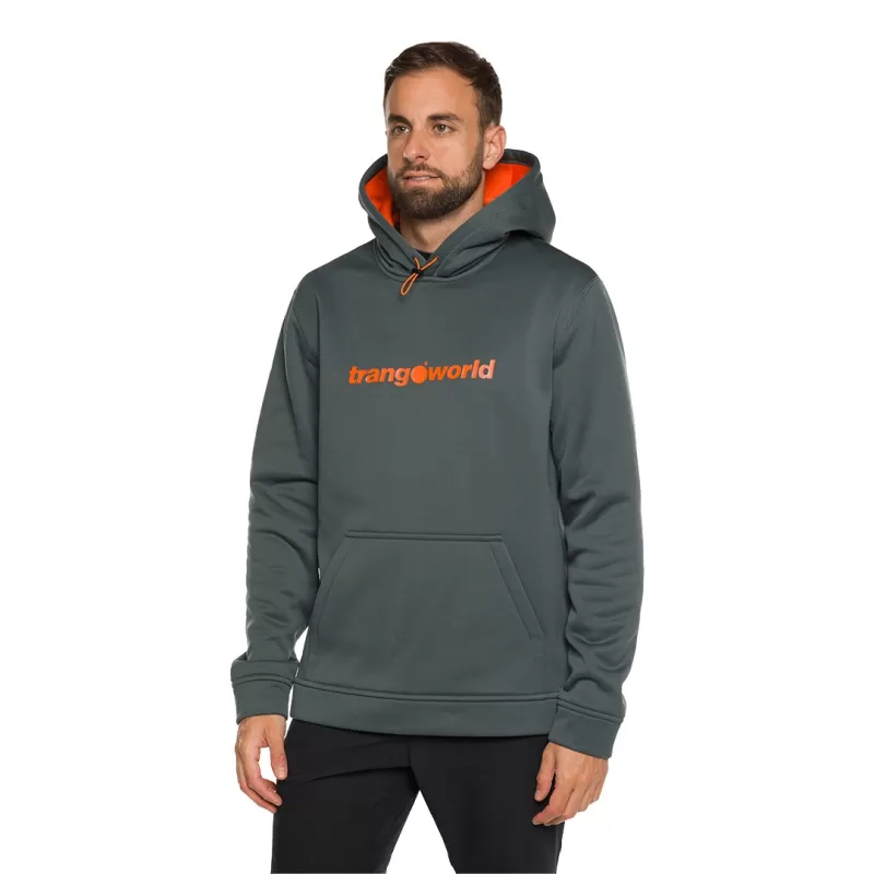 Trangoworld SUDADERA LOGIN GRIS/NARANJA