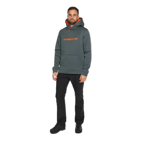 Trangoworld SUDADERA LOGIN GRIS/NARANJA