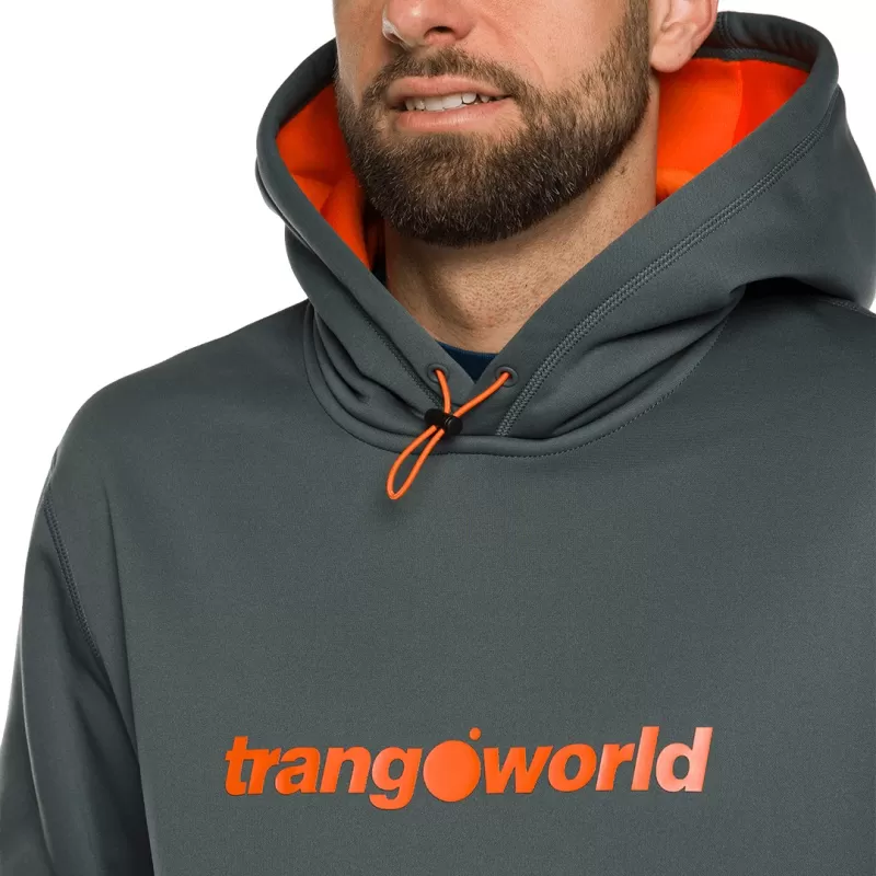 Trangoworld SUDADERA LOGIN GRIS/NARANJA