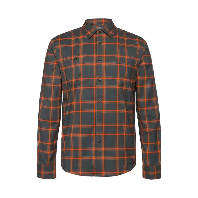 CAMISA ZERNEZ CINZA/LARANJA