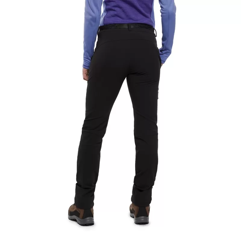 Trangoworld PANT. LARGO CAUSIAT NEGRO/MORADO