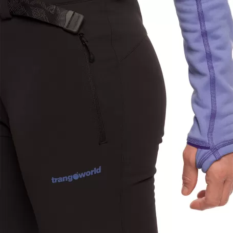 Trangoworld PANT. LARGO CAUSIAT NEGRO/MORADO