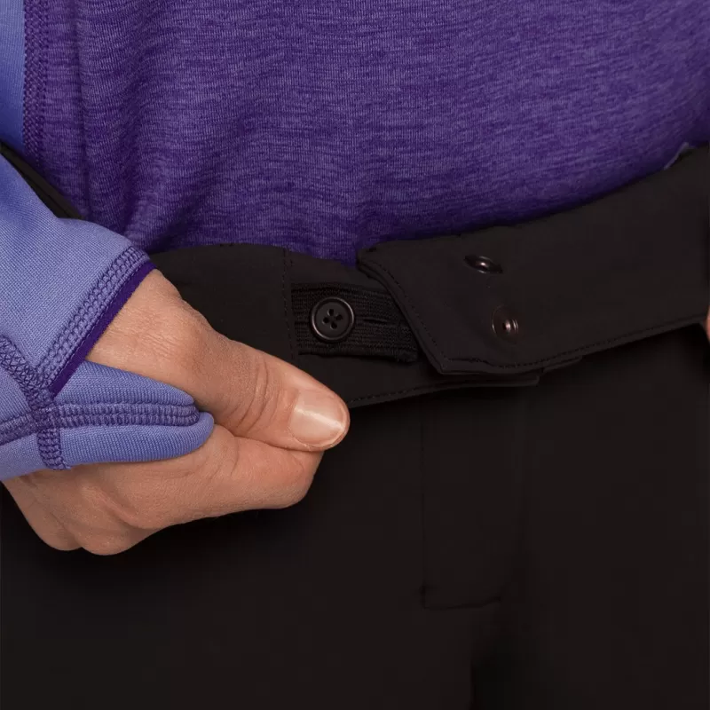 Trangoworld PANT. LARGO CAUSIAT NEGRO/MORADO