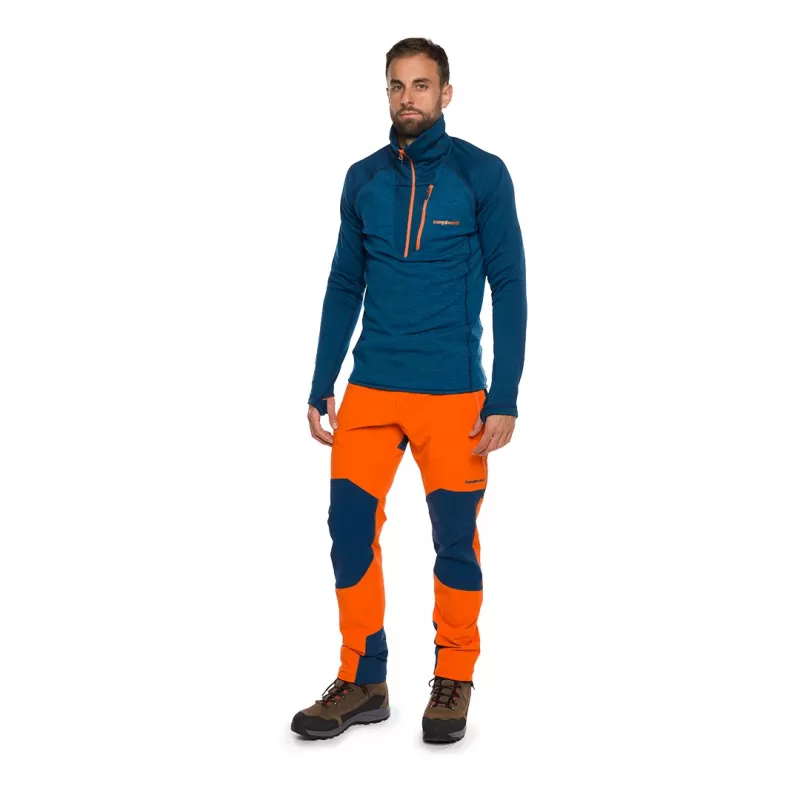 Trangoworld PANT. LARGO MOURELLE DR NARANJA/AZUL OSCURO
