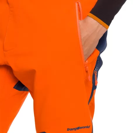 Trangoworld PANT. LARGO MOURELLE DR NARANJA/AZUL OSCURO