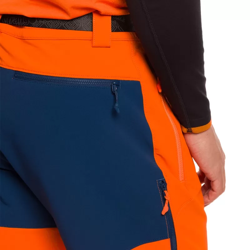 Trangoworld PANT. LARGO MOURELLE DR NARANJA/AZUL OSCURO
