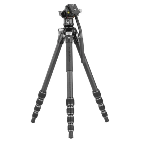 Tripé de vídeo compacto de carbono Vanguard Alta Pro 3VLT 235CV10, cabeça esférica Veo PV-10