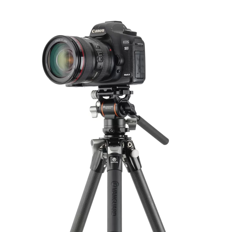 Tripé de vídeo compacto de carbono Vanguard Alta Pro 3VLT 235CV10, cabeça esférica Veo PV-10