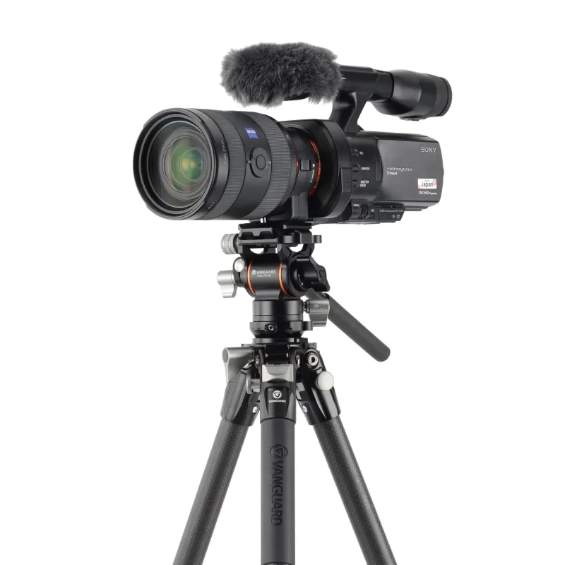 Tripé de vídeo compacto de carbono Vanguard Alta Pro 3VLT 235CV10, cabeça esférica Veo PV-10