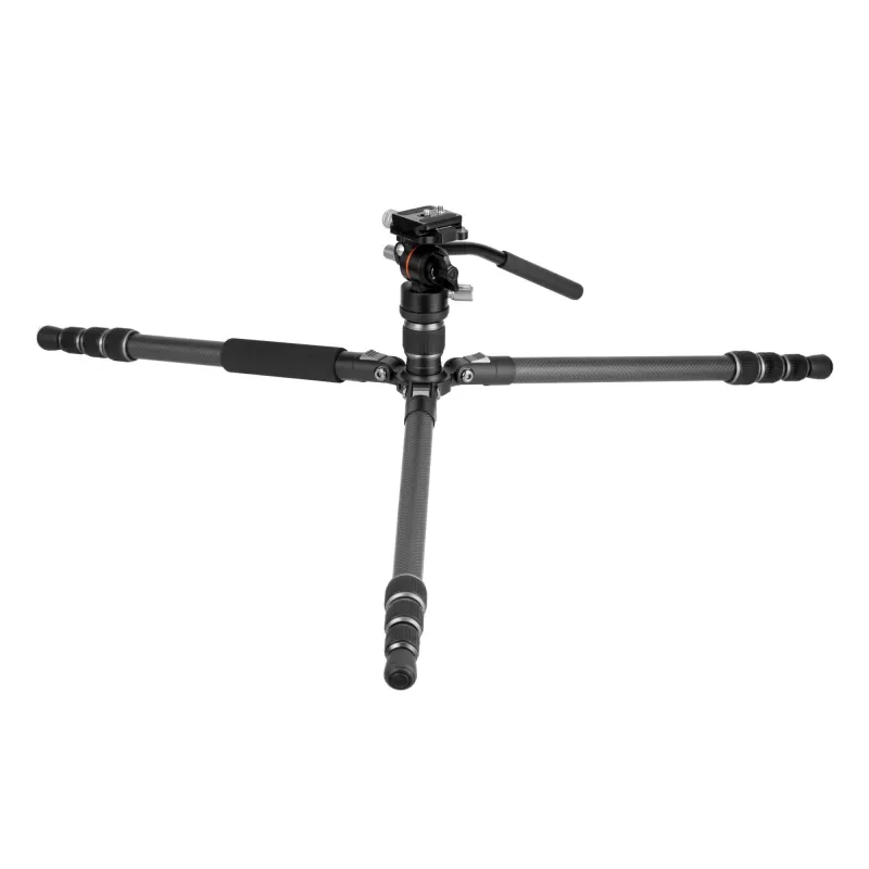 Tripé de viagem de carbono Vanguard Vesta GO 264CV12, cabeça de vídeo