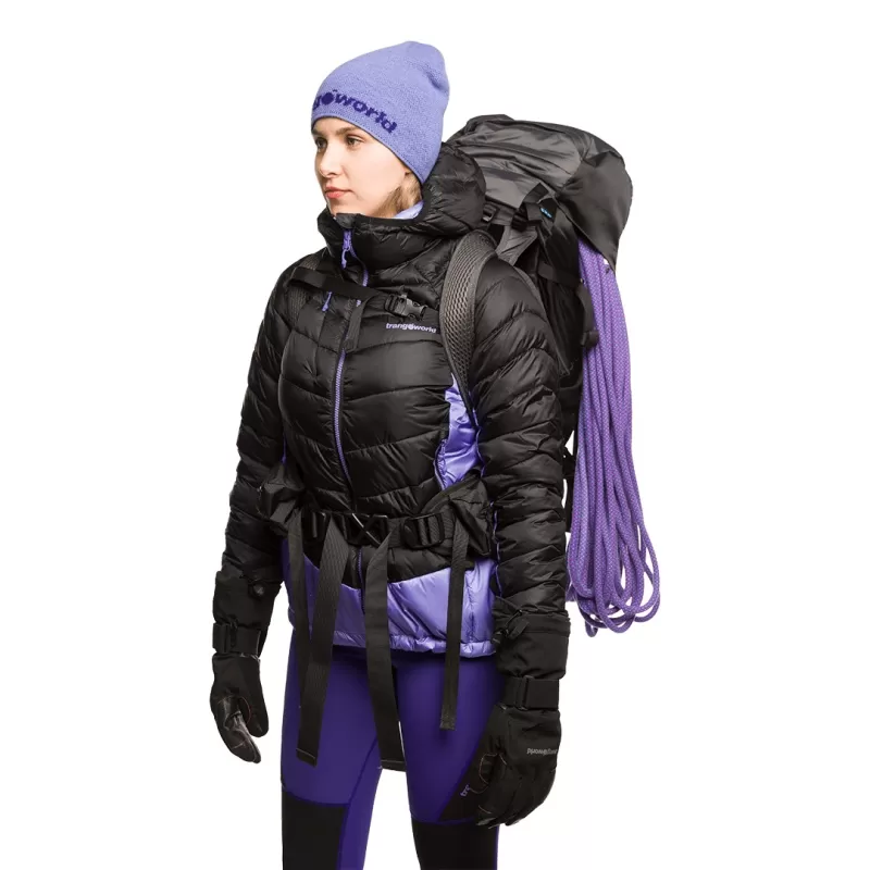 JAQUETA RULHE Trangoworld PRETA/AZUL CLARO