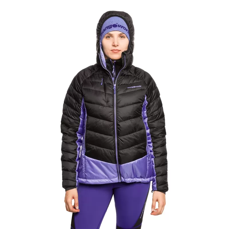 JAQUETA RULHE Trangoworld PRETA/AZUL CLARO