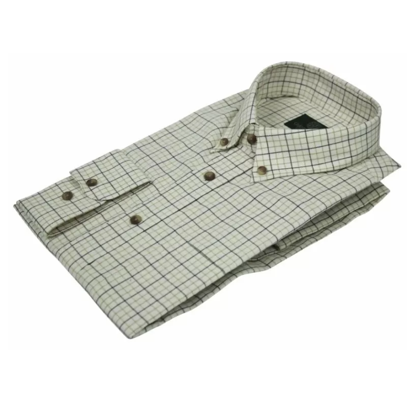 Camisa Oxford Azul Metz Xadrez Manga P Marrom/Amarelo Camisa Oxford Azul Metz Xadrez Manga P Marrom/Amarelo