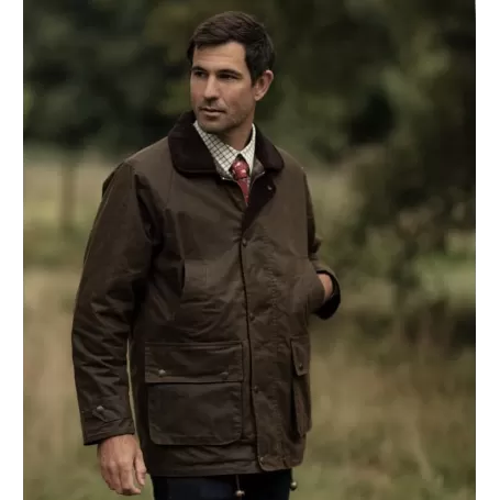 Jaqueta Oxford Azul Kingsbridge Caramelo Encerada Jaqueta Oxford Azul Kingsbridge Caramelo Encerada