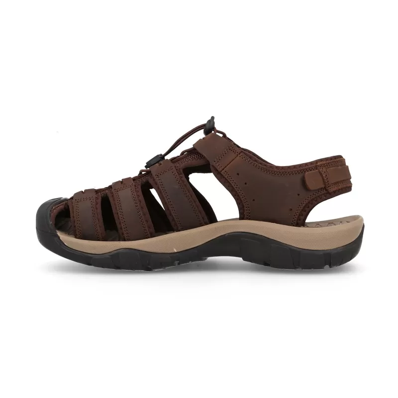 Paredes Sandalias outdoor hombre Ayuelas marrón oscuro