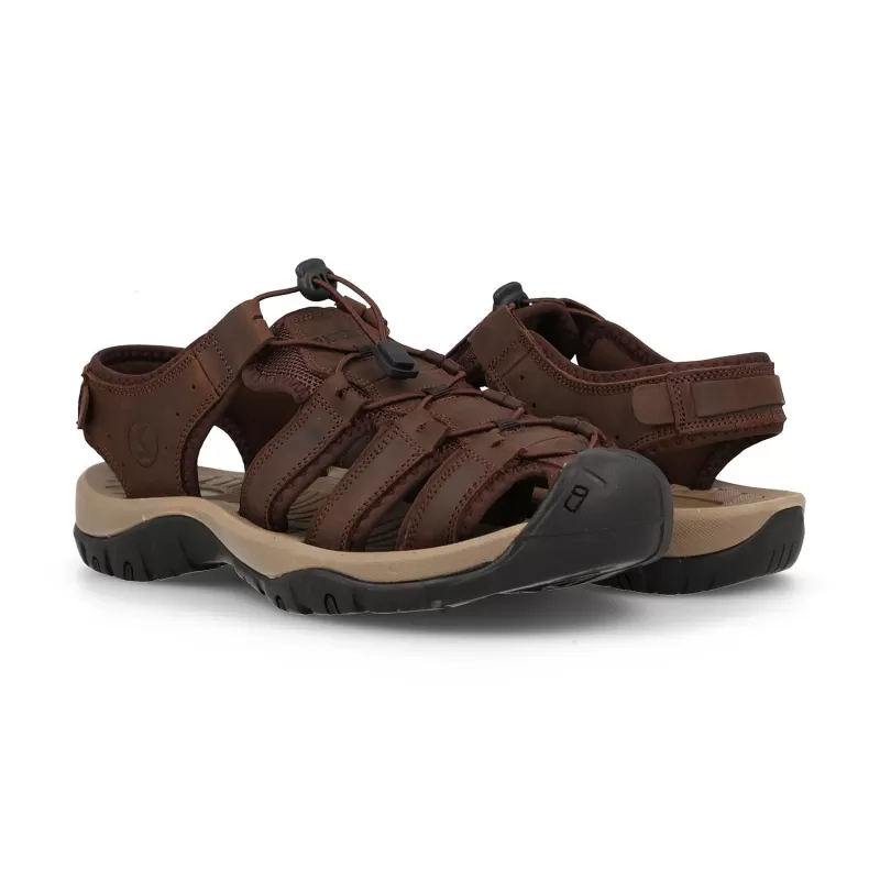 Paredes Sandalias outdoor hombre Ayuelas marrón oscuro