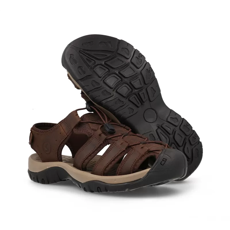 Paredes Sandalias outdoor hombre Ayuelas marrón oscuro