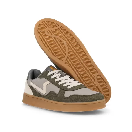 Tênis casual masculino Paredes Alkiza cáqui