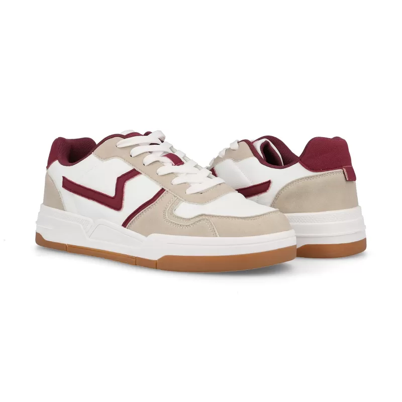 Paredes Zapatillas casual hombre Guinate burdeos
