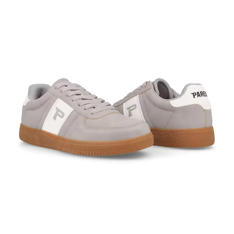 Tênis Casual Feminino Paredes Aregume Cinza