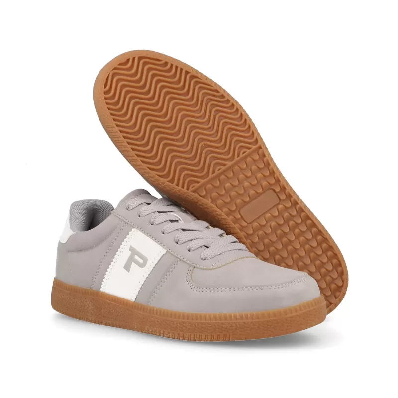 Tênis Casual Feminino Paredes Aregume Cinza