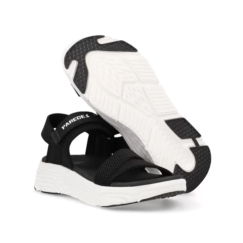 Sandálias casuais femininas Paredes Arucas em preto