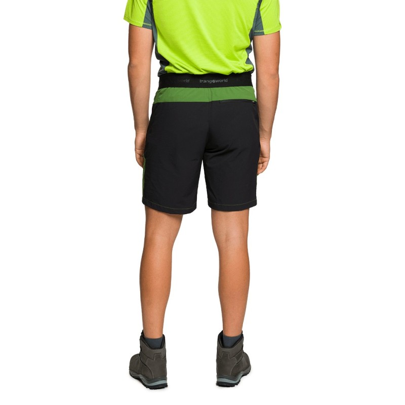 Trangoworld PANT. CORTO HORNAVAN DF VERDE/NEGRO
