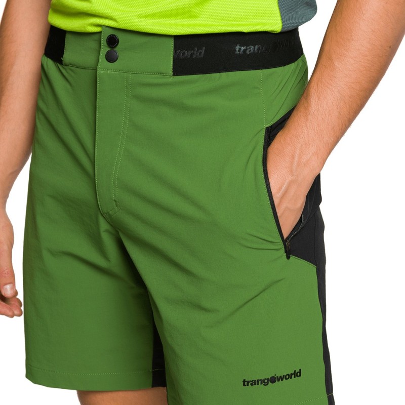 Trangoworld PANT. CORTO HORNAVAN DF VERDE/NEGRO