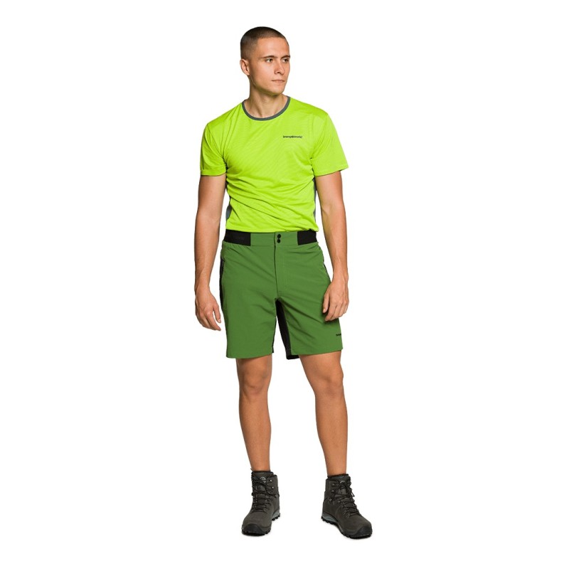 Trangoworld PANT. CORTO HORNAVAN DF VERDE/NEGRO