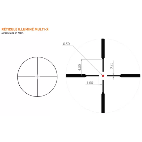 Mira BUSHNELL R5 3-9x50 com foco lateral SFP Multi-X iluminada