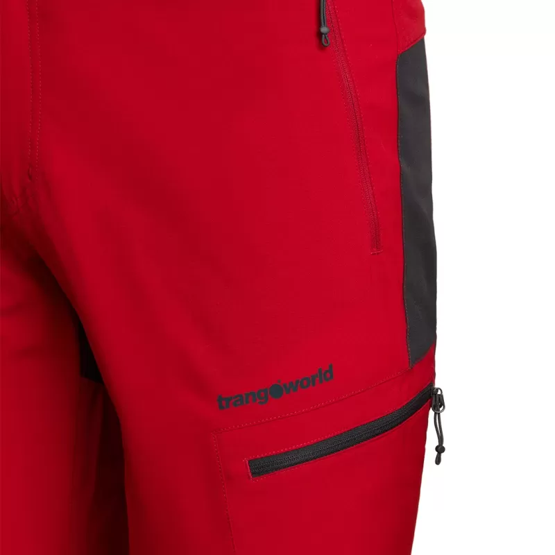 Trangoworld LUNEL 001 CALÇAS COMPRIDAS VERMELHO/ANTRACITE