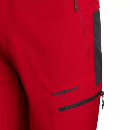 Trangoworld LUNEL 001 CALÇAS COMPRIDAS VERMELHO/ANTRACITE