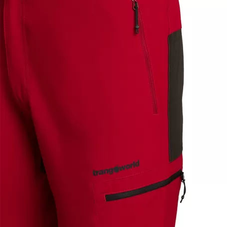 Trangoworld LUNEL 004 CALÇAS COMPRIDAS VERMELHO/PRETO