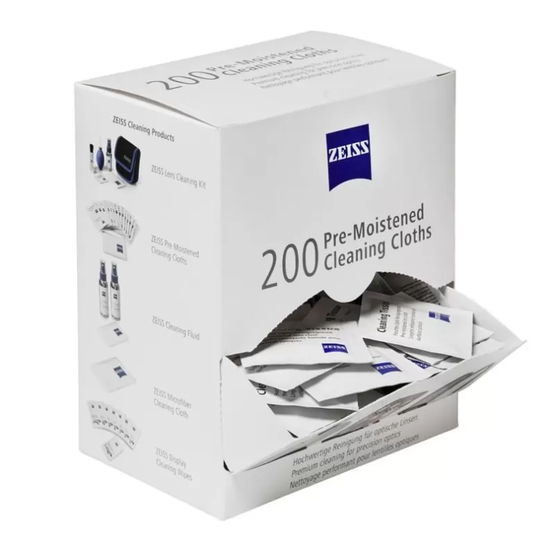 Caixa de lenços umedecidos de limpeza Zeiss (200 unidades)