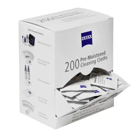 Caixa de lenços umedecidos de limpeza Zeiss (200 unidades)