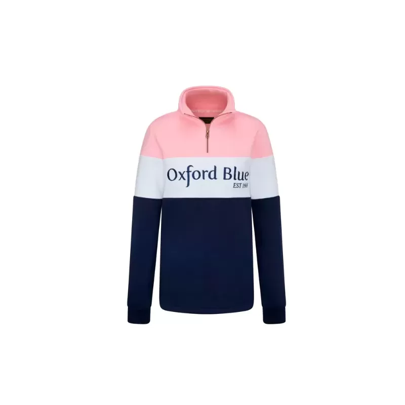 Moletom Oxford Azul Girvan Feminino - Rosa - Branco - Azul Marinho