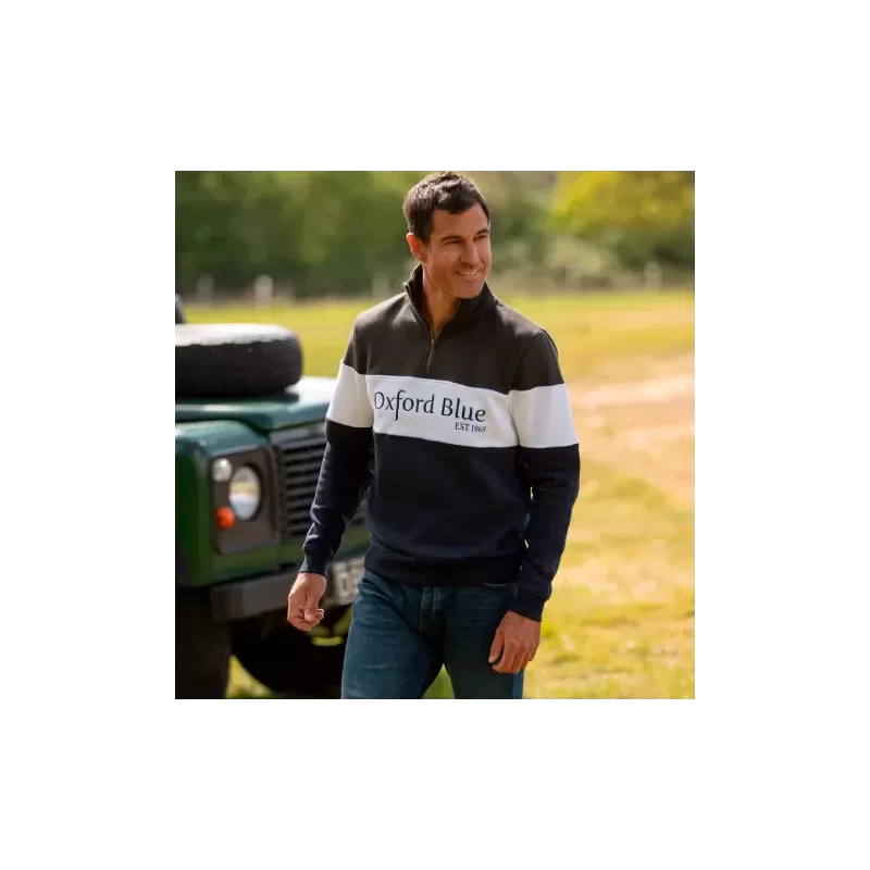 Moletom Oxford Azul Masculino Girvan - Cáqui Moletom Oxford Azul Masculino Girvan - Cáqui