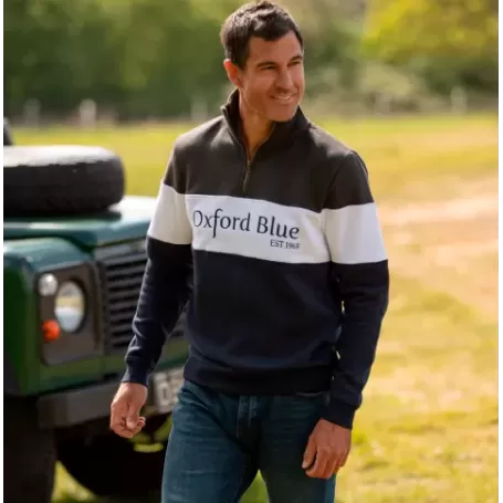 Moletom Oxford Azul Masculino Girvan - Cáqui Moletom Oxford Azul Masculino Girvan - Cáqui