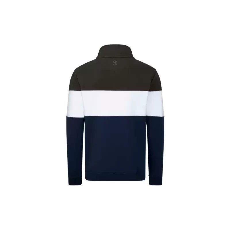 Moletom masculino cáqui com zíper Girvan azul Oxford