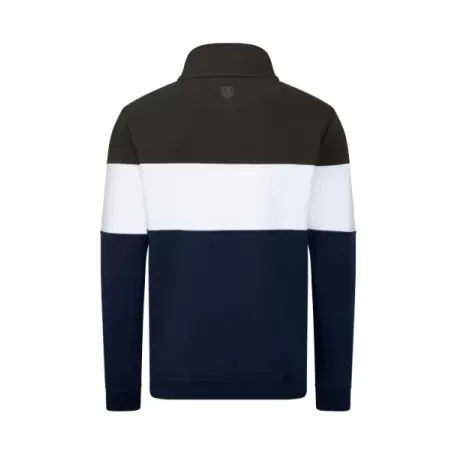 Moletom masculino cáqui com zíper Girvan azul Oxford