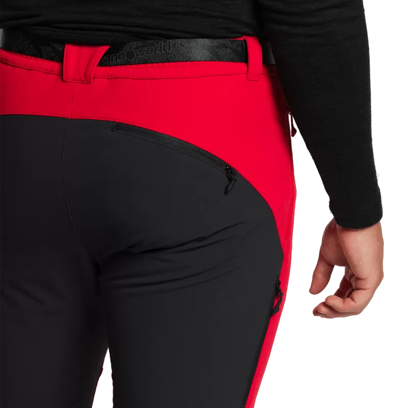 Trangoworld PANT. LARGO JORLAN V02 ROJO/NEGRO