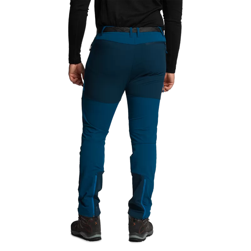 Calças compridas Trangoworld Linard em azul/azul escuro