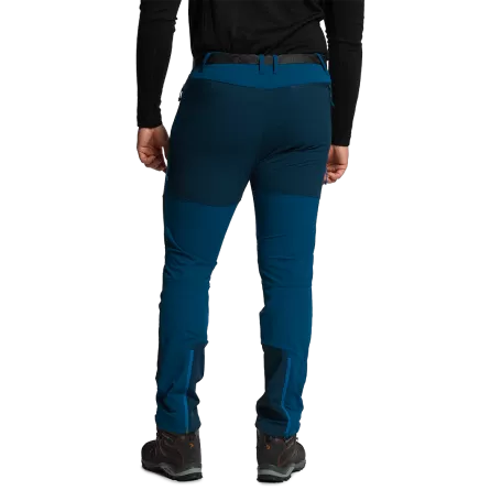 Calças compridas Trangoworld Linard em azul/azul escuro