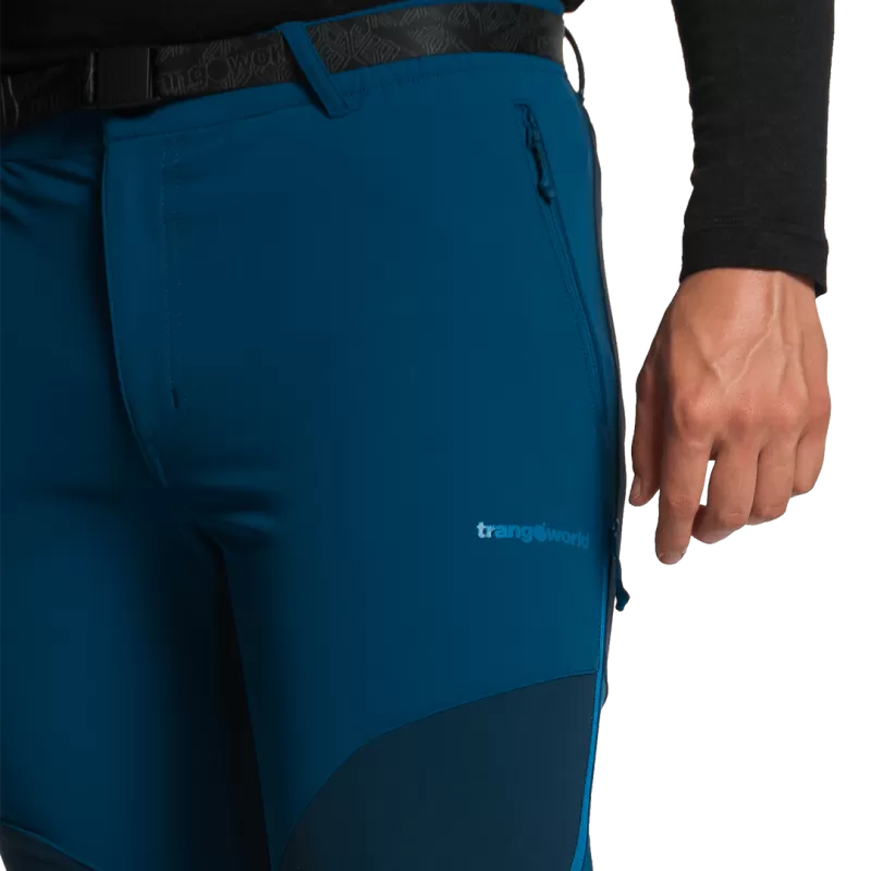 Calças compridas Trangoworld Linard em azul/azul escuro