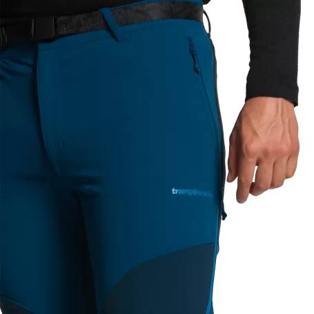 Calças compridas Trangoworld Linard em azul/azul escuro