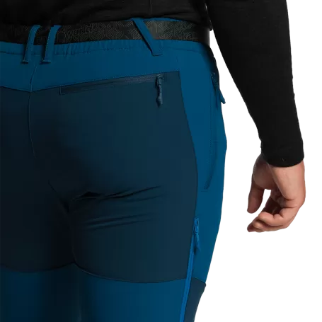 Calças compridas Trangoworld Linard em azul/azul escuro